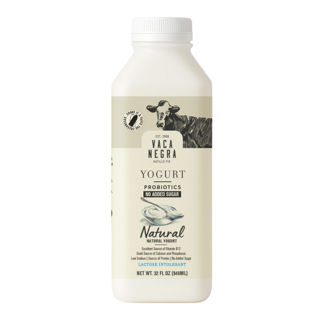 Vaca Negra Natural Yogurt 12/32oz
