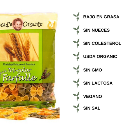 Brad's Organic Tri Color Farfalle (20/16oz)