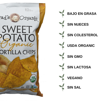 Brad's Organic Veggie Tortilla Sweet Potato Chips (12/8oz)