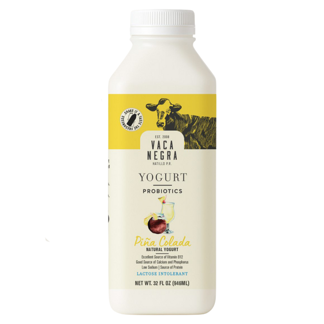 Vaca Negra Piña Colada Yogurt 12/32oz