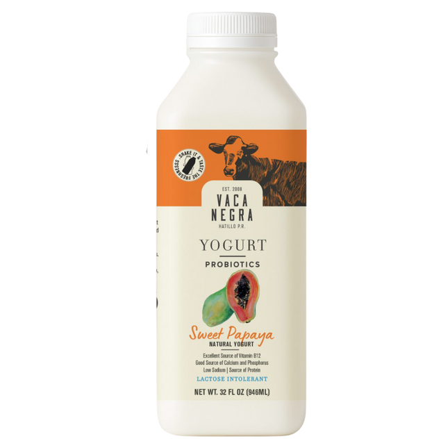 Vaca Negra Sweet Papaya Yogurt 12/32oz