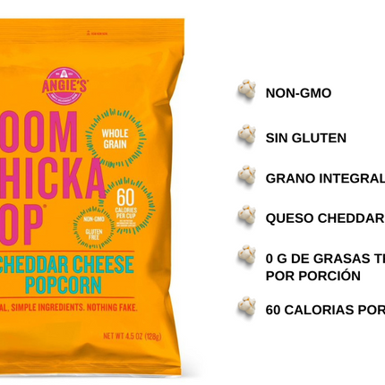 Boom Chicka Pop Cheddar Cheese Popcorn (12/4.5oz)