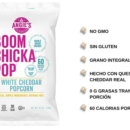 Boom Chicka Pop White Cheddar Popcorn (12/4.5oz)