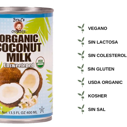 Brad's Organic Coconut Milk Can Regular (12/13.5oz)