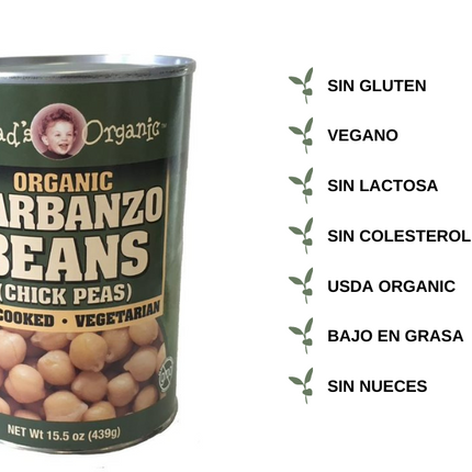 Brad's Organic Garbanzo Beans (12/15oz)