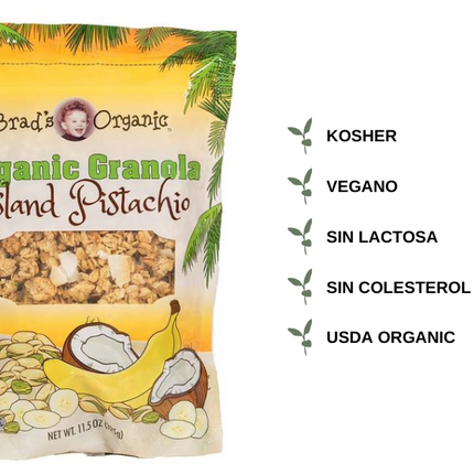 Brad's Organic Granola Island Pistachio (8/11.5oz)