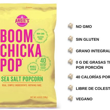 Boom Chicka Pop Sea Salt Popcorn (12/4.8oz)