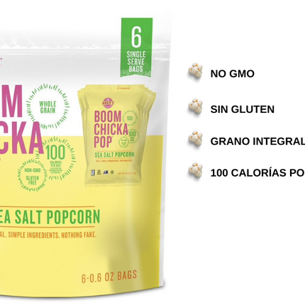 Boom Chicka Pop Sea Salt Single Serve Popcorn (4/6/1oz)