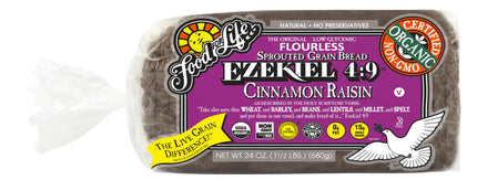 Food For Life Organic Ezekiel 4:9 Cinnamon Raisin Sprouted Whole Grain Bread (6/24oz)