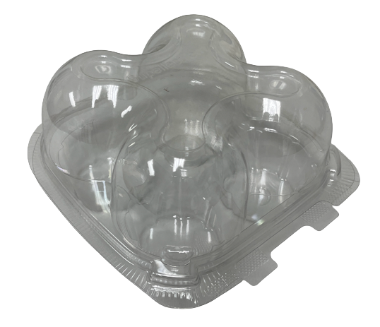 GL Cupcake Clear Packaging 4ct (8/50ea)