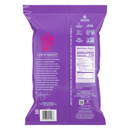 Boom Chicka Pop Dark Chocolate Drizzled Sea Salt Kettle Corn (12/5.5oz)