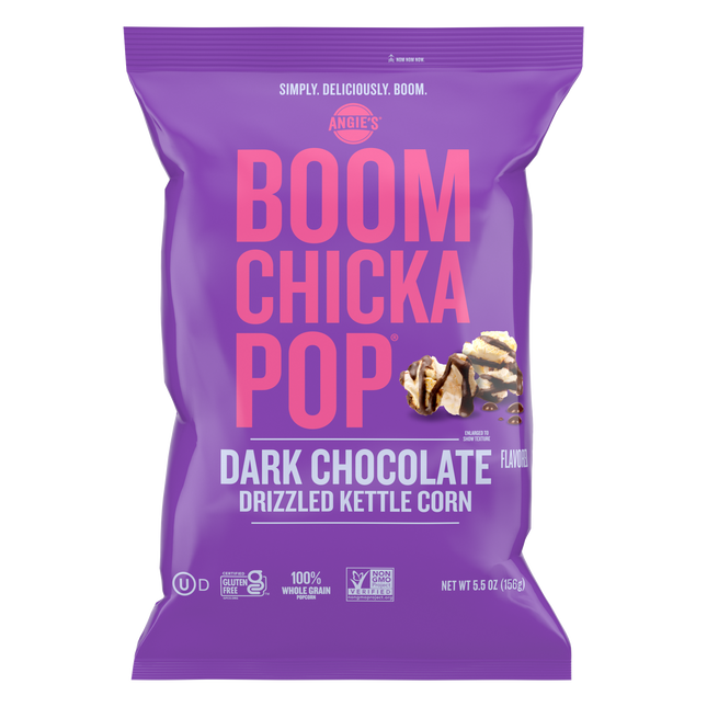 Boom Chicka Pop Dark Chocolate Drizzled Sea Salt Kettle Corn (12/5.5oz)