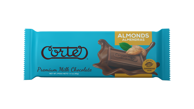 Cortés Chocolate Premium Almond Chocolate Bar (18/1.41oz)