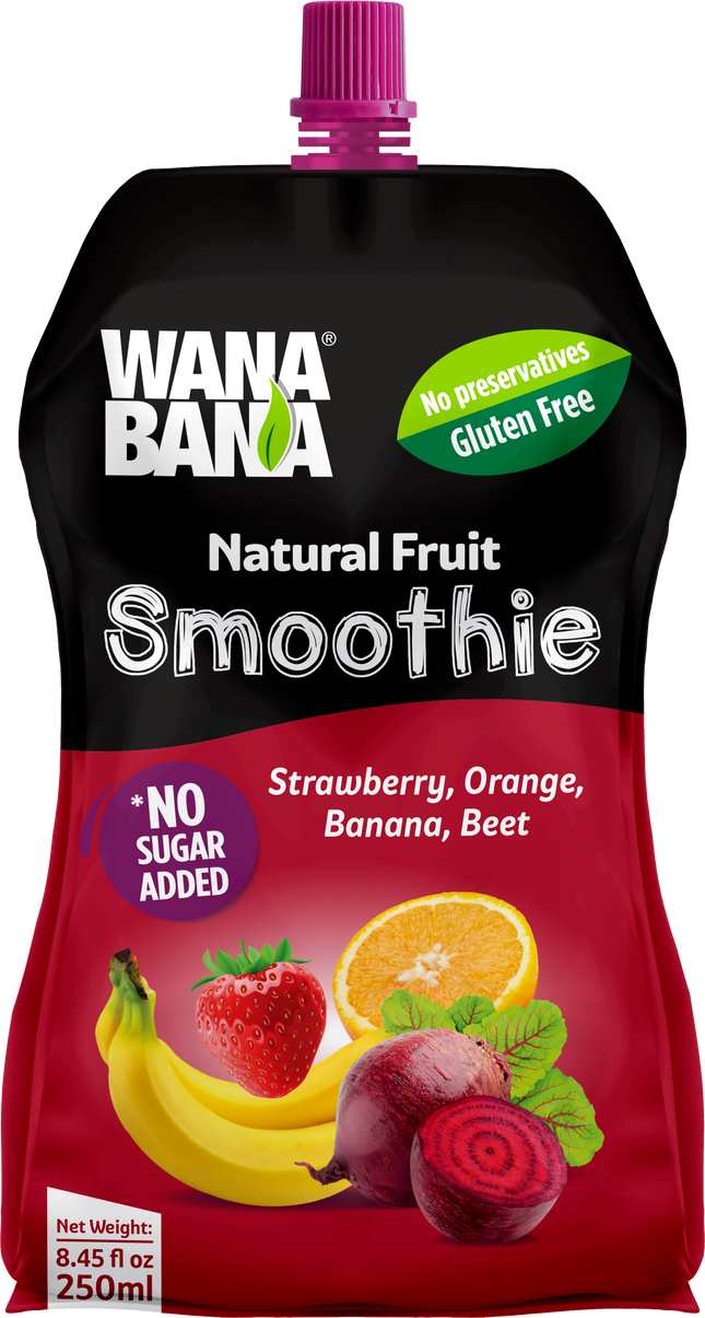 Wanabana Banana, Strawberry, Orange &amp; Beet Smoothie 28/8.45oz