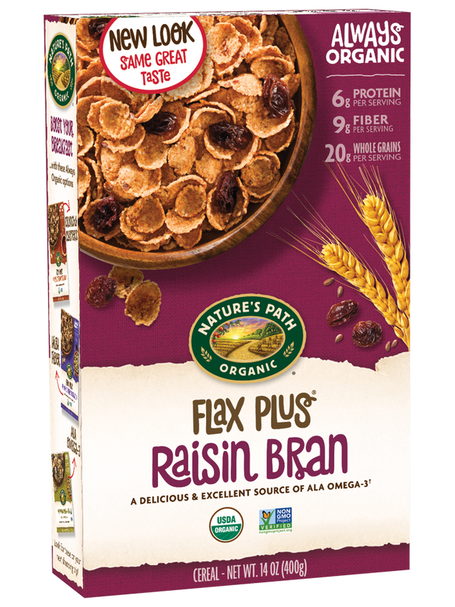 Nature's Path Flax Plus Raisinbrand Flakes Cereal (12/14.4oz)