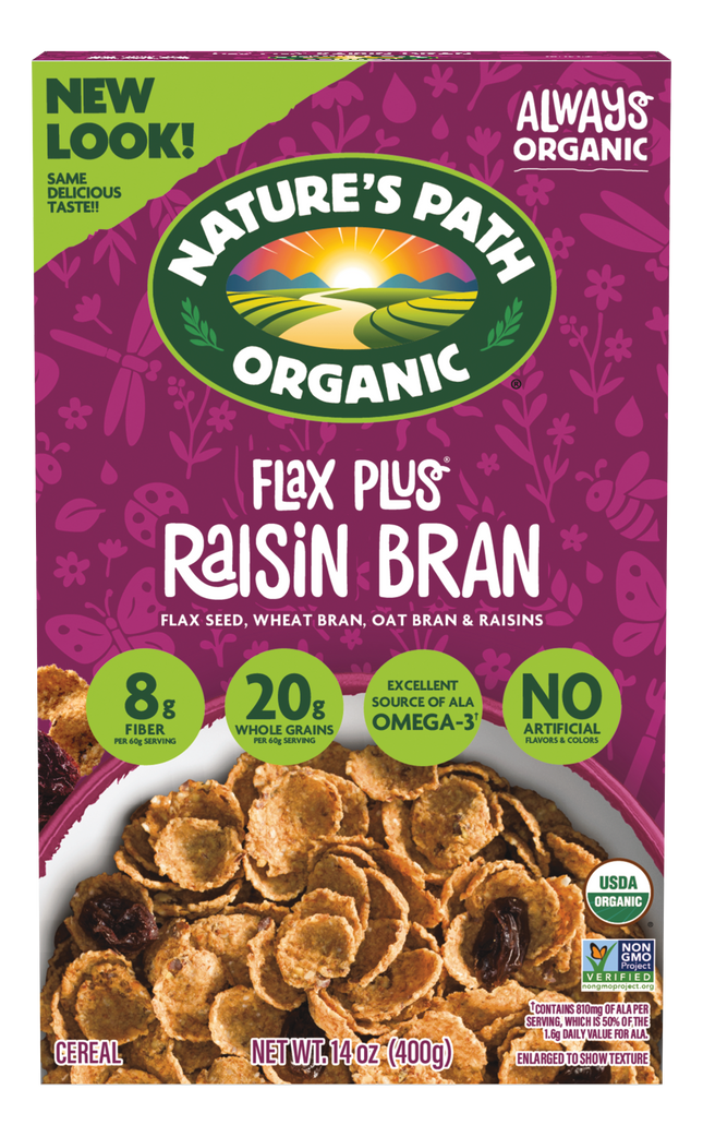 Nature's Path Flax Plus Raisinbrand Flakes Cereal (12/14.4oz)