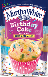 Martha White Birthday Cake Muffin Mix (12/7oz)