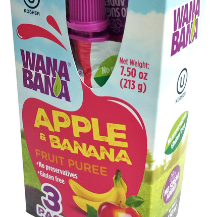 Wanabana Apple &amp; Banana Puree (15/3pk/7.5oz)