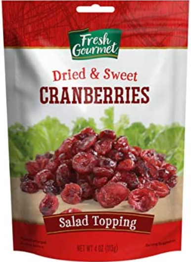 Fresh Gourmet Dried &amp; Sweet Cranberries Salad Topping (9/4oz)