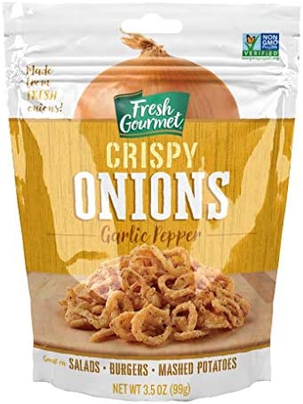 Fresh Gourmet Crispy Onions Garlic Pepper Salad Topping (12/3.5oz)