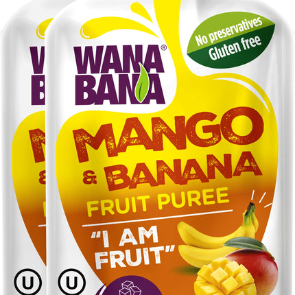 Wanabana Mango &amp; Banana Puree 12/2ct/5oz
