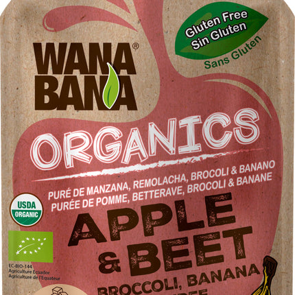 Wanabana Organic Apple &amp; Beet Pouch 48/3oz