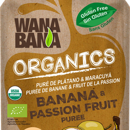 Wanabana Organic Banana &amp; Passion Fruit Pouch 48/3oz
