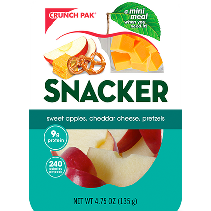 Crunch Pak Snacker Apples, Cheddar Cheese and Pretzels (5/4.75oz)