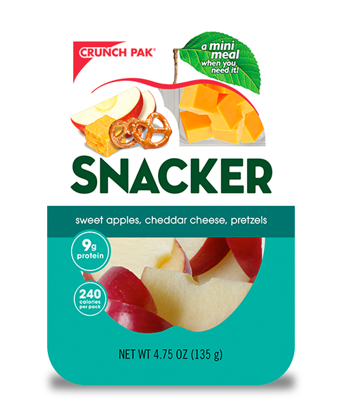 Crunch Pak Snacker Apples, Cheddar Cheese and Pretzels (5/4.75oz)