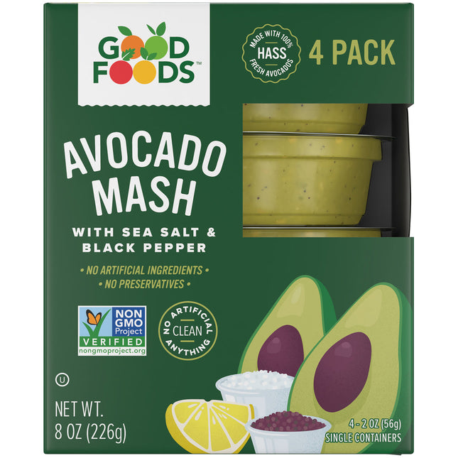 Good Foods Avocado Mash 4 Pack 6/4/8oz