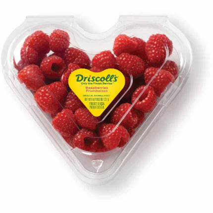 Heart Shape Raspberries (6/8oz)