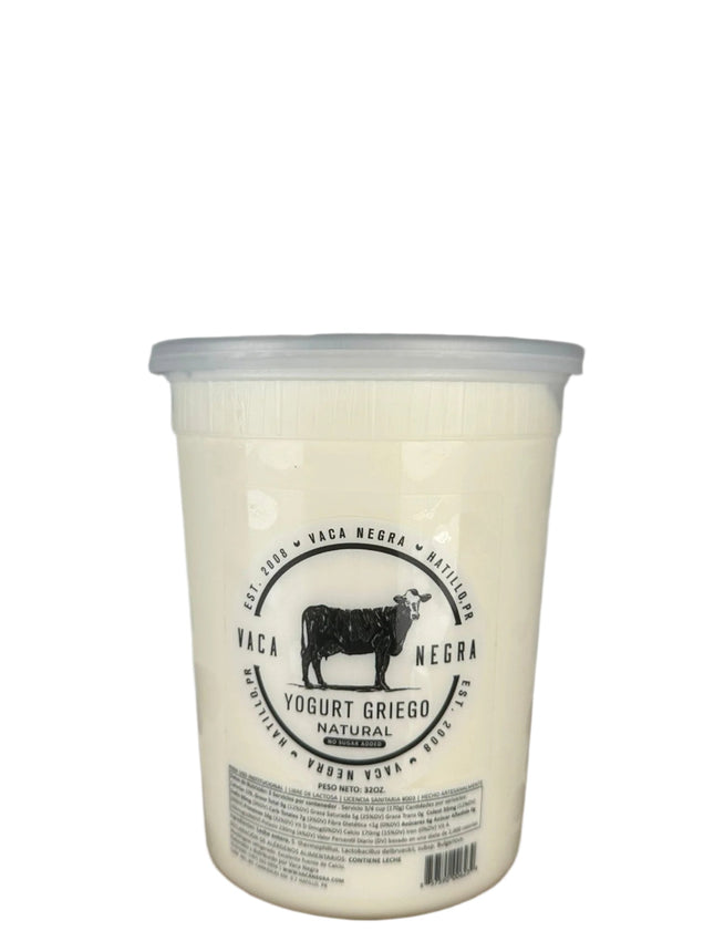 Vaca Negra Greek Yogurt Natural 12/32oz