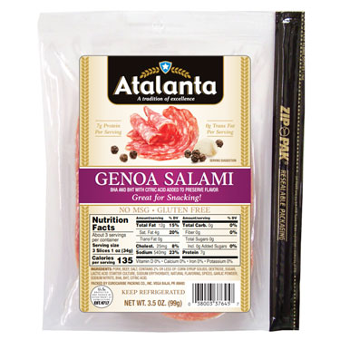 Atalanta Sliced Genoa Salami (24/3.5oz)