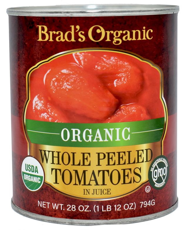 Brad's Organic Whole Peeled Tomato (12/28oz)